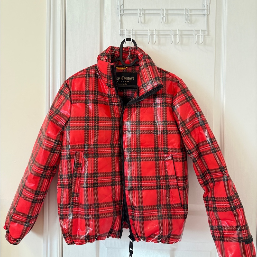 Juicy Couture Red and Black Plaid Jacket